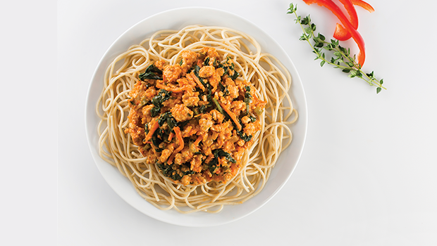 Turkey Bolognese with Whole Wheat Spaghetti - Mindful by Sodexo Recipes