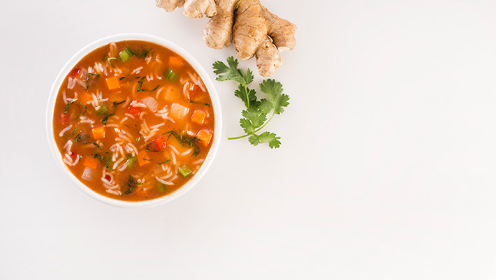 Ginger Lime Chicken Soup with Cilantro Lime Rice