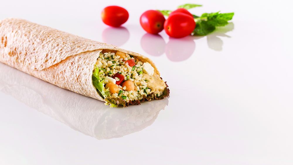 Cracked Wheat & Chickpea Wrap - Mindful by Sodexo Recipes